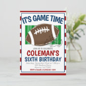 Invitation Football Birthday ANY COLOR COMBO (Debout devant)
