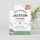 Invitation Football Birthday Invitation, First Year Down,Foot (Debout devant)