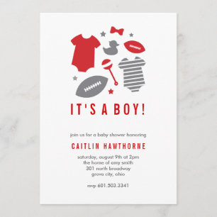 Invitation Football Boy Baby shower