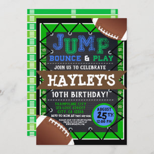 Invitation Football boys Jump & Play Trampoline Park