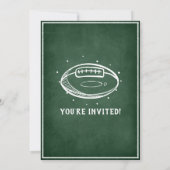 Invitation Football Chalkboard moderne Toutes les étoiles 1er (Dos)