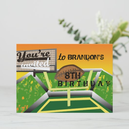 Invitation Football d'anniversaire (Debout devant)