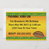 Invitation Football d'anniversaire (Dos)