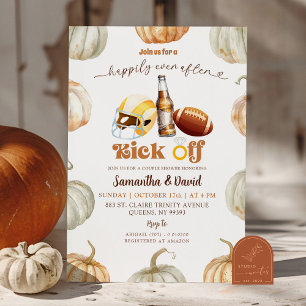 Invitation Football de citrouille pour lancer la douche de co