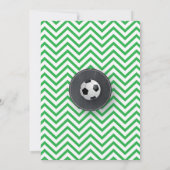 Invitation Football de l'anniversaire DEUX de partie (Dos)