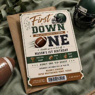 Invitation Football de première année Fête d'anniversaire 1èr