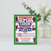 Invitation Football de terrain garçons fête d'anniversaire (Debout devant)