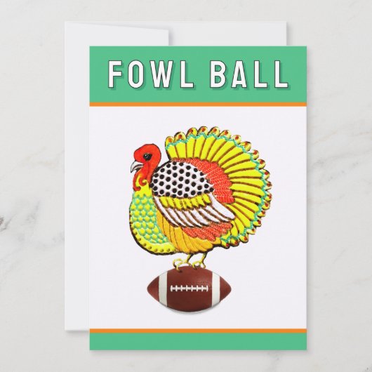 Invitation Football de Thanksgiving (Devant)