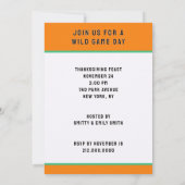 Invitation Football de Thanksgiving (Dos)