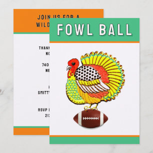 Invitation Football de Thanksgiving