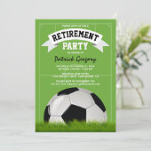 Invitation Football entraîneur Parti de retraite (Debout devant)