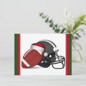 Invitation Football Et Casque De Noël (Debout devant)