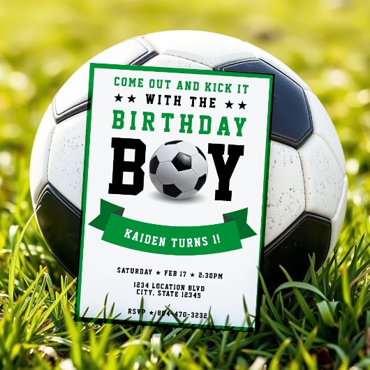 Invitation Football Football Anniversaire Garçon 1er Annivers