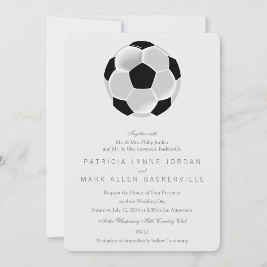 Invitation Football Football Ball (Devant)