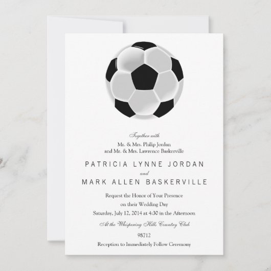 Invitation Football Football Ball (Devant)