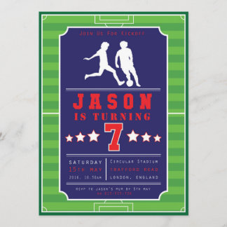 Invitation Football - Football - Garçons - Anniversaire - Inv