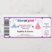 Invitation football genre révéler style billet (Devant)