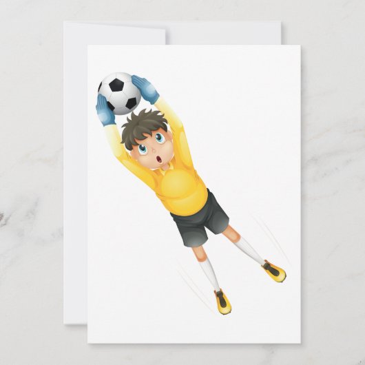 Invitation Football Goalie (Devant)