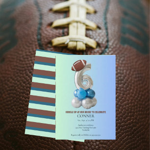 Invitation Football Gradient 6ème anniversaire