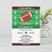 Invitation Football Green Black fête d'anniversaire (Debout devant)