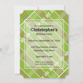 Invitation Football Jersey et pitch Anniversaire fête orange (Dos)