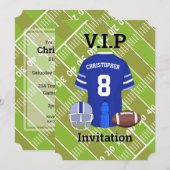 Invitation Football Jersey et pitch Anniversaire RB (Devant / Derrière)