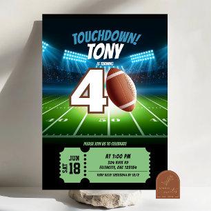 Invitation Football Jeu Temps Homme Adulte Anniversaire Invit
