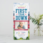 Invitation Football Jeu Ticket Sports Boy Photo 1er Anniversa (Debout devant)