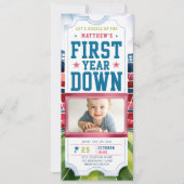 Invitation Football Jeu Ticket Sports Boy Photo 1er Anniversa (Devant)