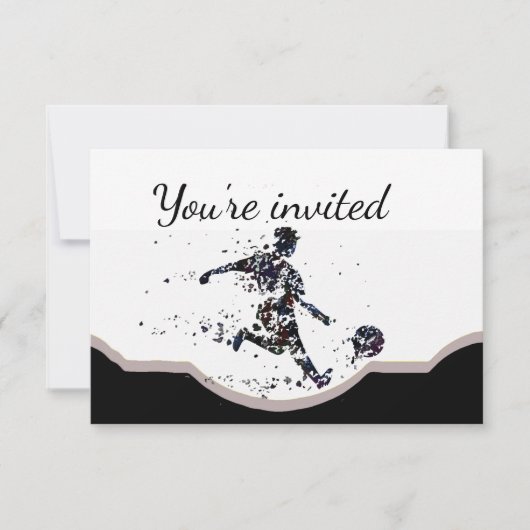 Invitation Football Joueur Sport Anniversaire (Devant)