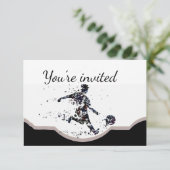 Invitation Football Joueur Sport Anniversaire (Debout devant)