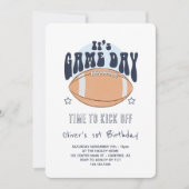 Invitation Football Jour Garçon 1er Anniversaire (Devant)