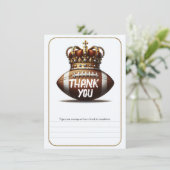Invitation Football King Gold Couronne Merci d'anniversaire (Debout devant)