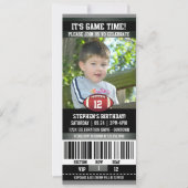 Invitation Football Modèle photo d'anniversaire (Devant)