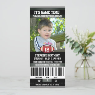 Invitation Football Modèle photo d'anniversaire