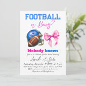 Invitation Football ou Bows Blue ou rose Genre Révélation (Debout devant)