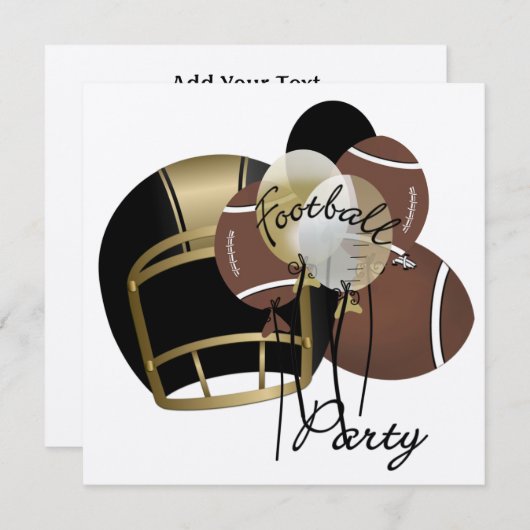 Invitation Football Party (Devant / Derrière)