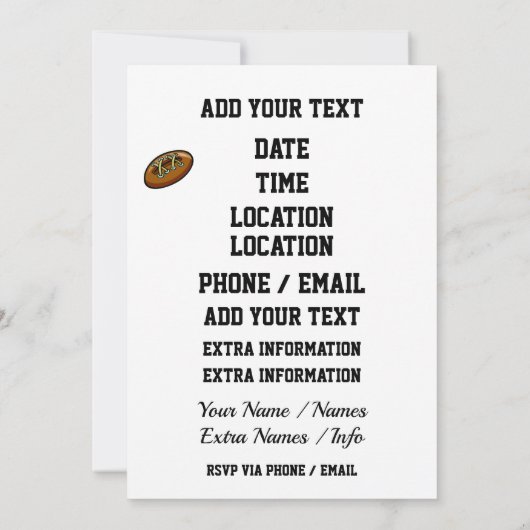 Invitation Football Party (Dos)