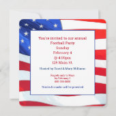 Invitation Football Party avec drapeau américain (Dos)