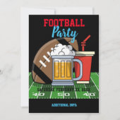 Invitation Football Party Black (Devant)