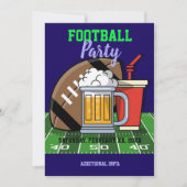 Invitation Football Party Purple (Devant)