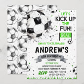 Invitation Football personnel Anniversaire (Devant / Derrière)