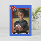 Invitation Football Photo fête d'anniversaire (Debout devant)