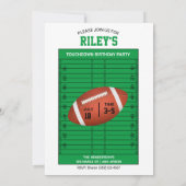 Invitation Football Photo fête d'anniversaire (Dos)
