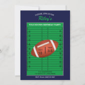 Invitation Football Photo Trading Card Anniversaire Invitatio (Dos)