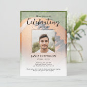 Invitation Football Player Celebration of Life Photo Funeral (Debout devant)