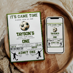 Invitation Football première année bas 1er anniversaire