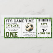 Invitation Football première année bas 1er anniversaire Bille (Devant)