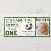 Invitation Football première année bas 1er anniversaire Bille (Devant)