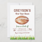 Invitation Football première année bas 1er anniversaire fête (Devant)